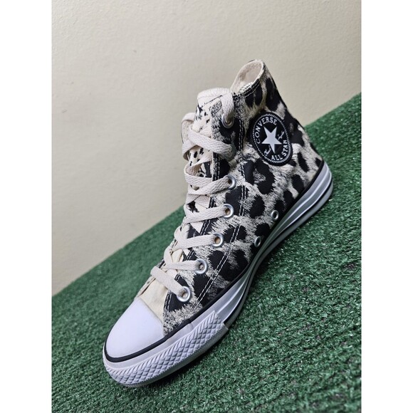 Converse Chuck Taylor All Star Cheetah Hi Top Shoes Womens Size 7 553399F - Picture 10 of 12